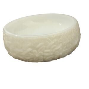 Vintage Avon white milk glass trinket dish